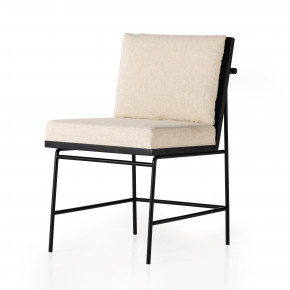 Crete Dining Chair Savile Flax W/ Black Frame