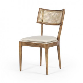 Britt Dining Chair Toasted Nettlewood W/ Savile Flax