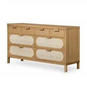 Allegra 8-Drawer Dresser Natural Cane