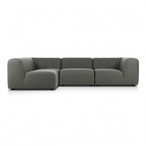 Gwen Outdoor 4-Piece Sectional Hayes Charcoal