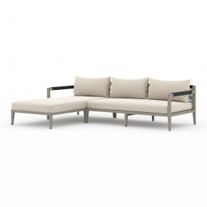 Sherwood 2 Pc Sectional Left Arm Facing Grey/Faye Sand