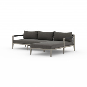 Sherwood 2 Pc Sectional Right Arm Facing Grey/Charcoal