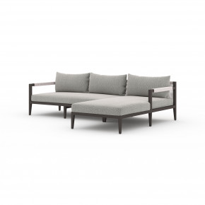 Sherwood Outdoor 2 Pc Sectional Right Arm Facing Chaise Bronze/Faye Ash