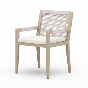 Sherwood Outdoor Dining Armchair Brown/Natural Ivory