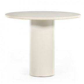 Belle Round Dining Table Cream Marble