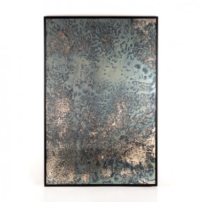 Acid Wash Rectangular Floor Mirror Iron Matte Black
