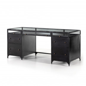 Shadow Box Executive Desk Black