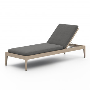 Sherwood Outdoor Chaise Brown/Charcoal