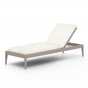 Sherwood Outdoor Chaise Lounge Weathered Grey/Natural Ivory