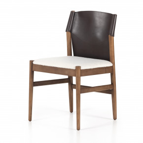 Lulu Armless Dining Chair Espresso Leather