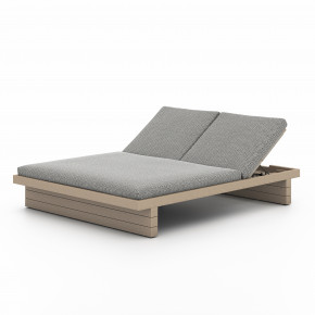Leroy Outdoor Double Chaise Brown/Faye Ash