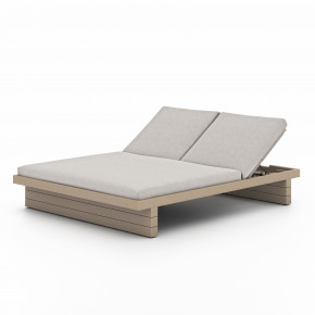 Leroy Outdoor Double Chaise Brown/Stone Grey