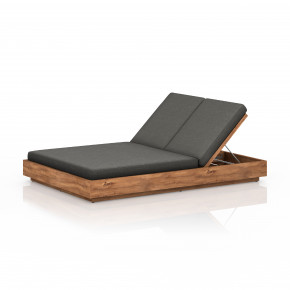 Kinta Outdoor Double Chaise Lounge Charcoal