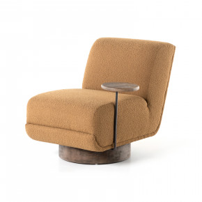 Bronwyn Swivel Chair with Side Table Copenhagen Amber