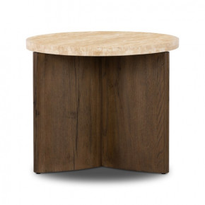 Toli End Table Italian Travertine