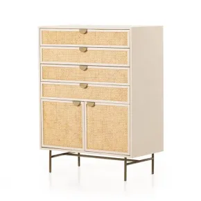 Luella Tall Dresser Matte Alabaster