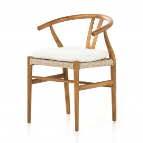 Muestra Dining Chair With Cushion Natural Teak Cream/Shorn Sheepskin