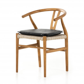 Muestra Dining Chair With Cushion Natural Teak/Pebble Black