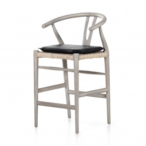 Muestra Counter Stool with Cushion Weathered Gray