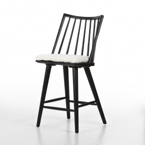Lewis Windsor Counter Stool with Cushion Black