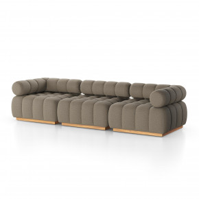 Roma Outdoor 3pc Sectional Sofa Alessi Fawn