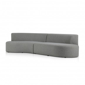 Opal Outdoor 2 Pc Sectional Left Arm Facing Hayes Smoke