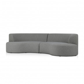Opal Outdoor 2 Pc Curved Sectional Hayes Smoke