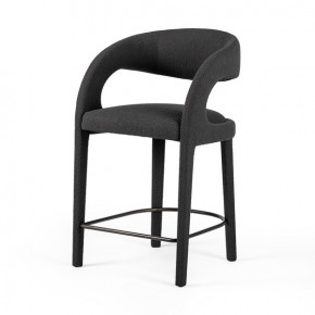 Hawkins Fiqa Boucle Charcoal Counter Stool