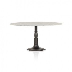 Lucy Round Dining Table 60" Carbon Wash