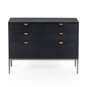 Trey Large Nightstand Black Wash Poplar