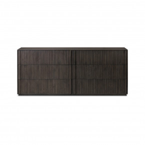 Leo 6 Drawer Dresser Smoked Black