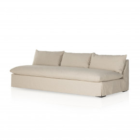 Grant Slipcover Armless Sofa 94" Natural