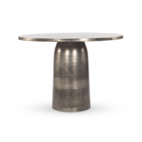 Basil Outdoor Dining Table 42" Nickel