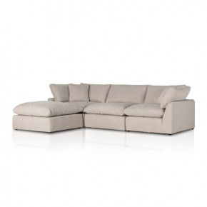 Stevie 3 pc Sectional Left Facing W/ Ottoman Gibson Wheat