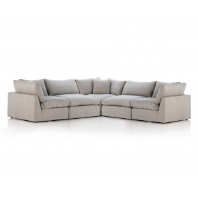 Stevie 5Pc Left Arm Facing Sectional Sofa Flannel