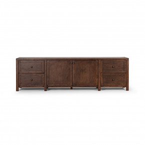 Gaines Media Console Aged Pine