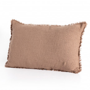 Tharp Outdoor Pillow Cover Textured Taupe 16" x 24"