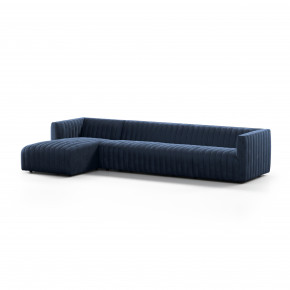 Augustine 2 Pc Sectional with Left Arm Facing Chaise 126'' Navy