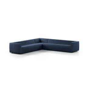 Augustine 3 Pc Sectional Sofa 126'' Navy