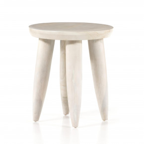 Zuri Round Outdoor End Table Small Ivory