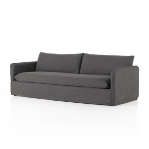 Capella Slipcover Sofa 96" Charcoal