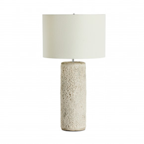 Ozer Table Lamp Reactive White Glaze