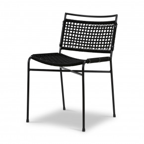 Wharton Outdoor Dining Chair Black Rope
