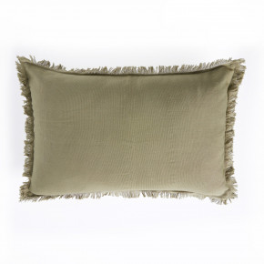 Handwoven Eyelash Pillow Sage 16"x24"