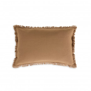 Handwoven Eyelash Pillow Khaki 16"x24"