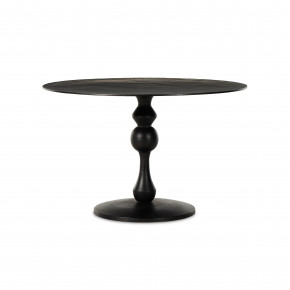 Daffin Round Bistro Table Black Antique