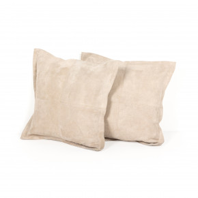 Sterre Pillow Beige Suede Set of Two 20" x 20"