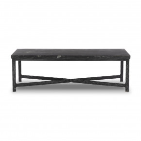 Hammered Iron Coffee Table Charcoal Marble Hammered Black Iron