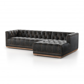 Maxx 2pc Right Arm Facing Sectional 109'' Destroyed Blk