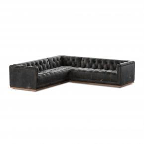 Maxx 3pc Sectional 101 Destroyed Black